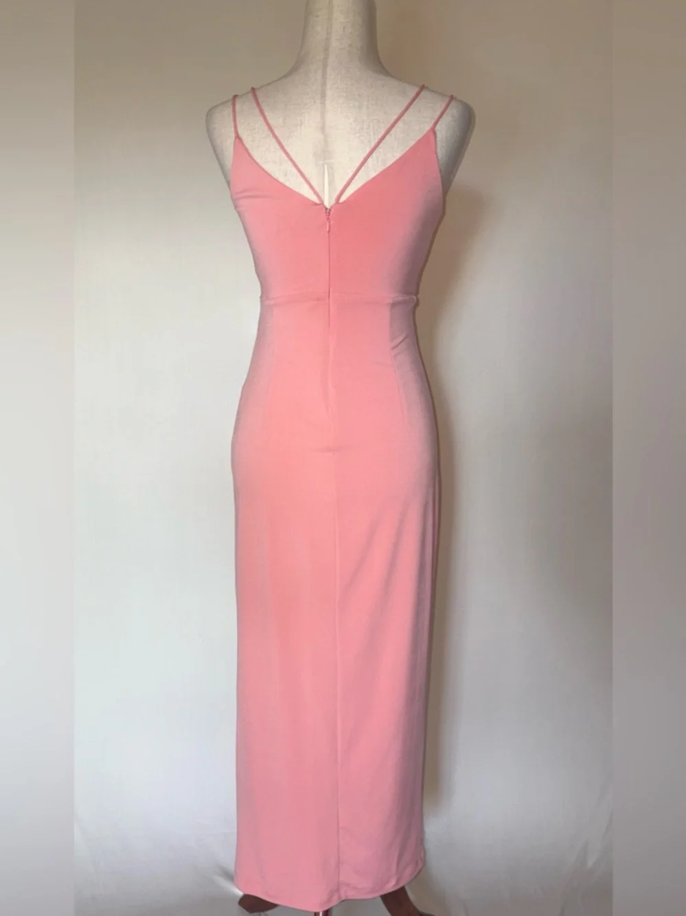 Bardot Nadia Spaghetti-Strap Maxi Dress with High Slit in Sherbert Size XS/4